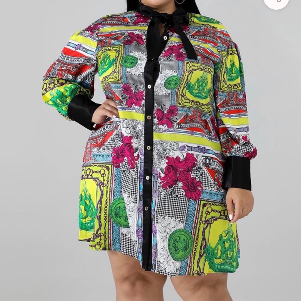 Colorful shirt dress